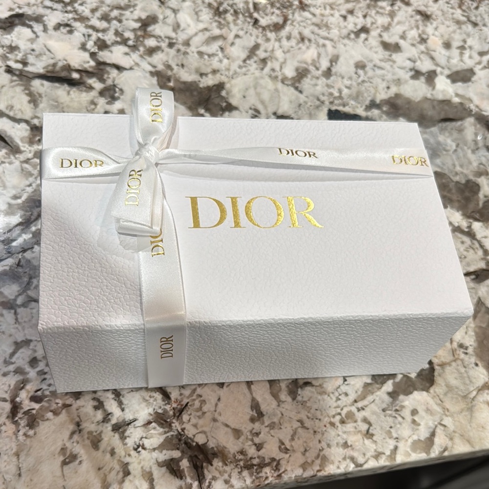 Dior White gift Box with Gold Accents